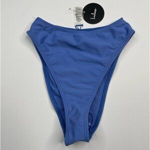 Lulu’s Bikini Bottom Swimsuit Blue Vacation Pool High Cut Beach Summer Resort XS